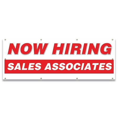 Signmission Now Hiring Sales Associates Banner Apply Inside Accepting Application Single Sided B-96-30299